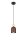 Wohnliche Hängelampe Rostbraun Metall Holz E27 Ø11 cm