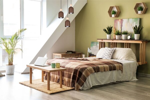 Hängelampe Rostbraun Metall Holz 3-flmg E27 Ø36 cm rund