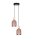 Runde Pendelleuchte Pink Metall Holz 2-flmg E27 Ø21 cm