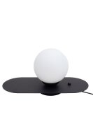Nachttischlampe mit Schalter Glas Metall E27 22 cm
