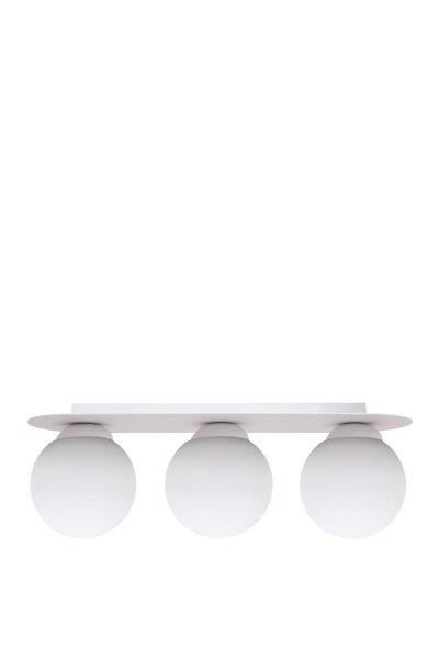 Blendarme Deckenlampe Glasschirme Weiß E27 3-flammig