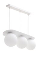 Hängelampe 3-flammig Glaskugeln Weiß 50 cm E27...