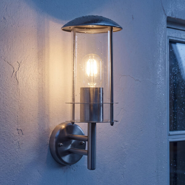 BRUGES-ST-STEEL - Außen-Wandleuchte E27