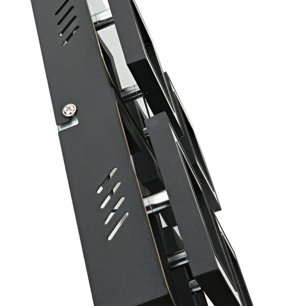 Deckenleuchte LED B: 25 cm Edelstahl in Schwarz Chrom 4200 K
