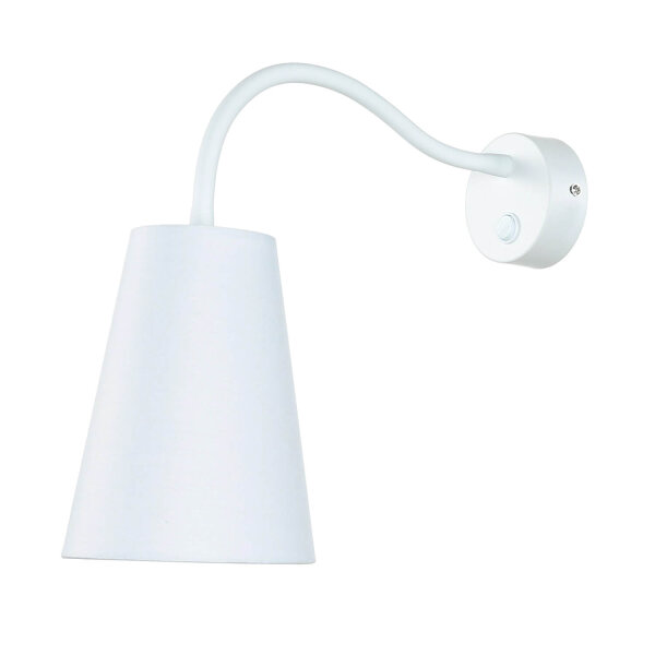 Verstellbare Wandlampe Weiß Ø13cm mit Schalter