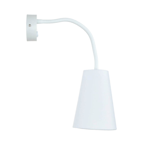 Verstellbare Wandlampe Weiß Ø13cm mit Schalter