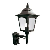 Schwarze Wandleuchte Aluminium IP44 Rustikal au&szlig;en