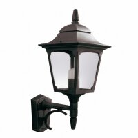 Schwarze Wandleuchte Aluminium IP44 Rustikal außen