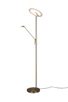 Dimmbare LED Stehlampe flexibel 180 cm in Messing Antik