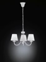 Gemütlicher Kronleuchter Stoff Metall Stoff E14 3-flmg