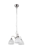 Blendarme Pendelleuchte Metall Glas Nickel Weiß E27