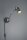 Beweglicher Wandspot Metall Schwenkarm H:25 cm Schwarz
