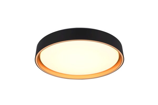 LED Deckenleuchte rund Ø40 cm Schwarz Gold 24 W 2500 lm