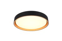 LED Deckenleuchte rund Ø40 cm Schwarz Gold 24 W...