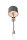 Wandlampe mit Schalter Stoff Metall E14 LED Nickel Grau