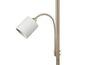 Stehleuchte Stoffschirme 170 cm E27 E14 Messing Creme