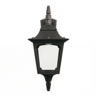 Außenwandleuchte Schwarz Alu Glas IP44 E27 B:17 cm Hof