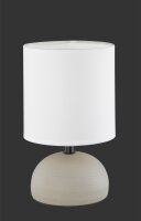 Tischleuchte Stoff Keramik E14 23 cm Weiß Cappuccino