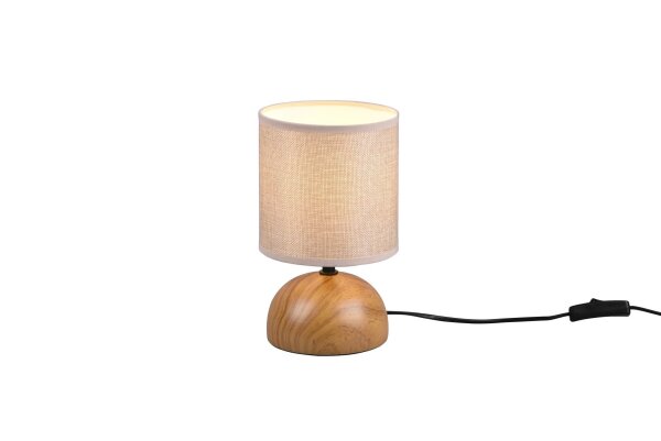 Tischlampe Stoff blendarm Keramik E14 23 cm Natur Beige