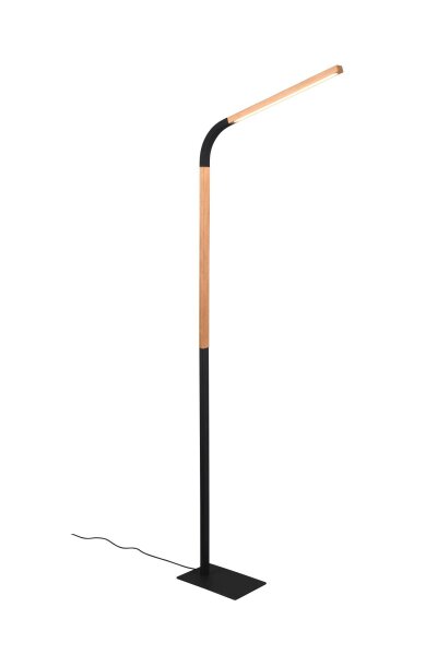 Flexible LED Stehleuchte dimmbar Metall Schwarz 1400 lm