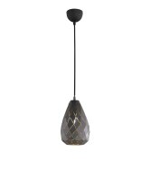 Geometrische Pendelleuchte Metall Anthrazit E27...