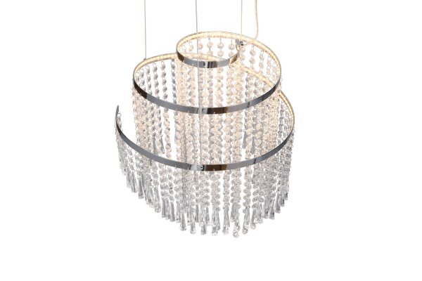 LED Hängelampe mit Fernbedienung dimmbar Chrom Acryl