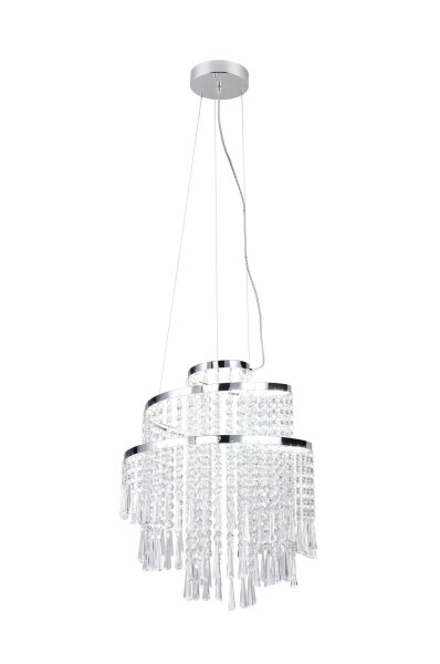 LED Hängelampe mit Fernbedienung dimmbar Chrom Acryl