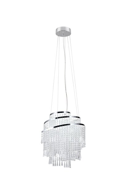 LED Hängeleuchte mit Fernbedienung dimmbar Chrom Acryl