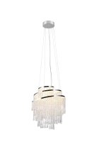LED Hängeleuchte mit Fernbedienung dimmbar Chrom Acryl