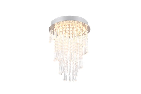 LED Deckenlampe mit Fernbedienung dimmbar Chrom Acryl
