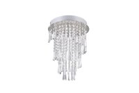 LED Deckenlampe mit Fernbedienung dimmbar Chrom Acryl
