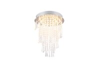 LED Deckenlampe mit Fernbedienung dimmbar Chrom Acryl