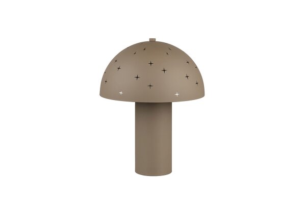 Stylische Tischlampe Taupe Metall E14 32,5 cm Sterne