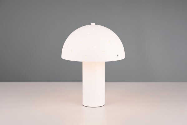 Stylische Tischleuchte Weiß Metall E14 32,5 cm Sterne