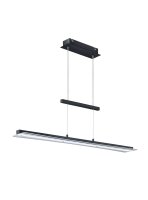 Große LED Hängelampe Metall Glas Touch Dimmer...