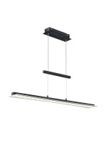 Große LED Hängelampe Metall Glas Touch Dimmer...