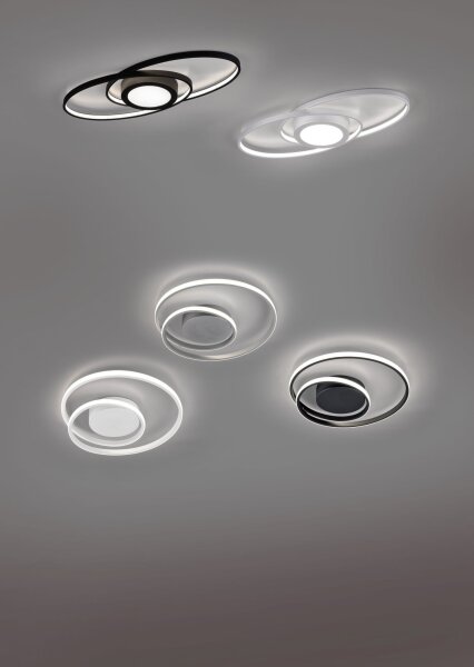 LED Deckenlampe Metall Schwarz 2500 lm B:39 cm Spirale