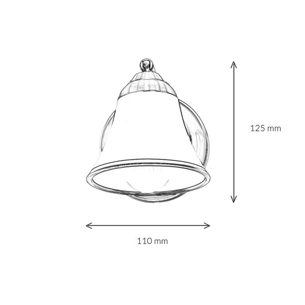 GRANDO Wandlampe Wohnzimmer schwenkbar Jugendstil Bad