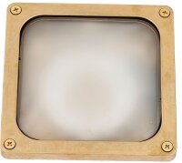 Wandlampe Au&szlig;en Messing IP64 Haust&uuml;r eckig Zeitlos