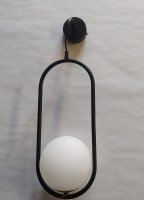 Design Wandleuchte Schwarz Weiß Glas NAESALA Flur
