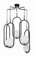 Design H&auml;ngelampe NAESALA Schwarz Wei&szlig; 5-x E14