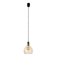 Pendelleuchte E27 Ø 18 cm Glas Orange Chrom