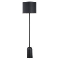 Stehlampe Metall Stoff 142 cm hoch Schwarz Weiß E27...