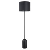 Stehlampe Metall Stoff 142 cm hoch Schwarz Weiß E27...