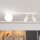 Deckenstrahler 60 cm lang Weiß GU10 + E14 Metall Glas
