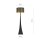 Stehleuchte Stoff Metall 157 cm Modern in Schwarz Gold E27