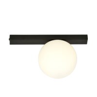 Deckenlampe Schwarz Weiß 30 cm Glas Metall E14...