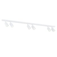 Deckenstrahler Weiß 116 cm lang Metall GU10 6-flammig