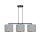 Pendelleuchte Metall Stoff L: 72 cm Schwarz Grau Gold E27