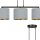 Pendelleuchte Metall Stoff L: 72 cm Schwarz Grau Gold E27